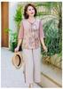 Mom's Stylish 2026 Chinese-Style Short-Sleeve Two-Piece Set for 50+ Women