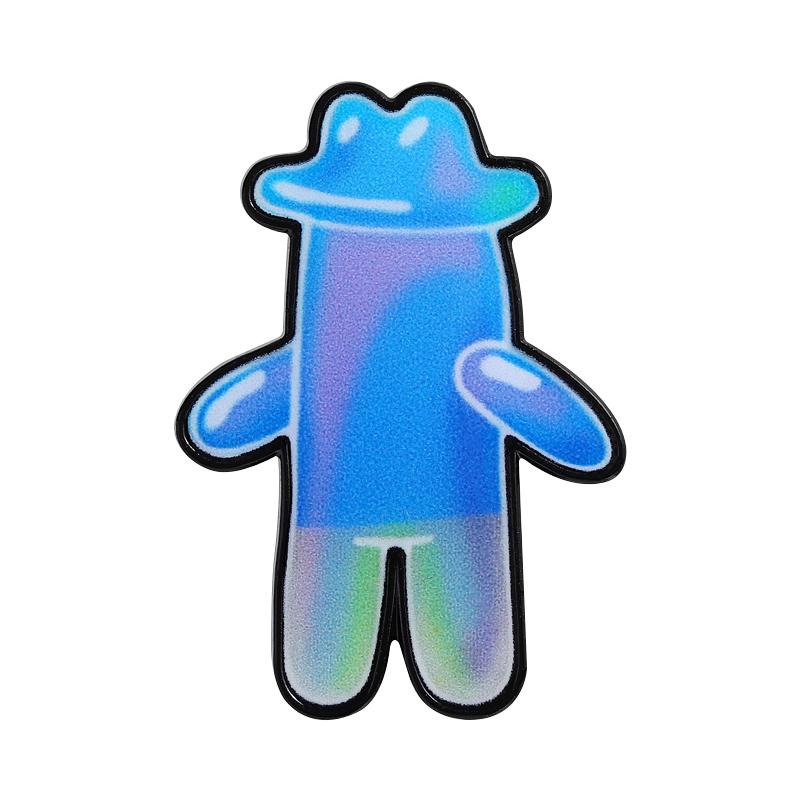 

Bubble Man UV Printing Pins Cowboy Hat Brooches Lapel Badges Cartoon TV Series Character Jewelry Gift for Kids Friends