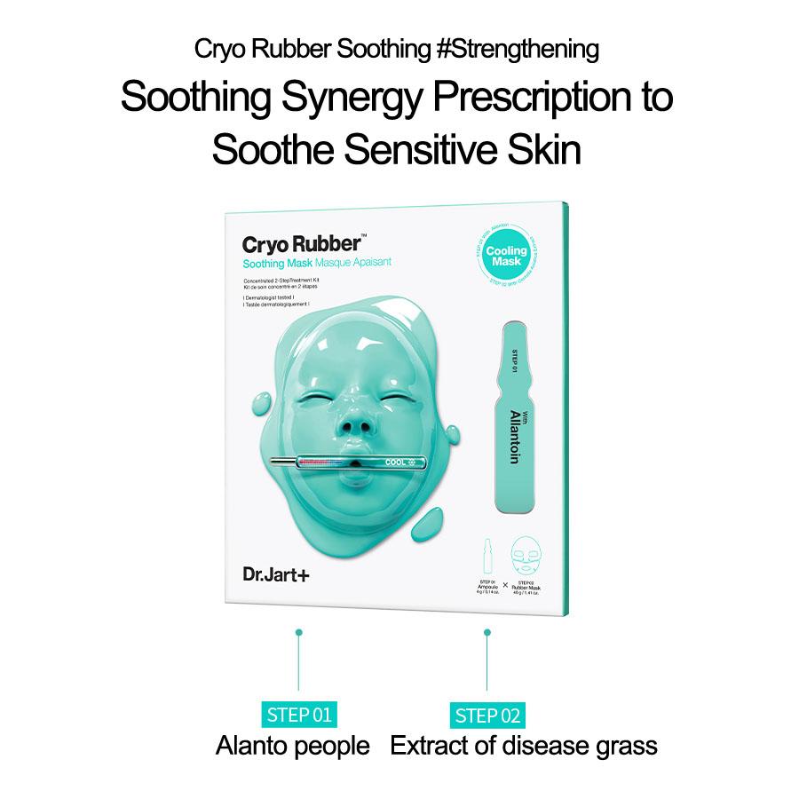 Dr. Jart+ Cryo Rubber™ Soothing Face Mask – 2-Step Calming Ampoule + Rubber Mask (1 Sheet)