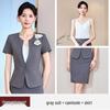 2025 Stylish Professional Suit: Spring/Summer Short Sleeve Workwear for Jewelry Store, Hotel Reception, and Administrative Roles