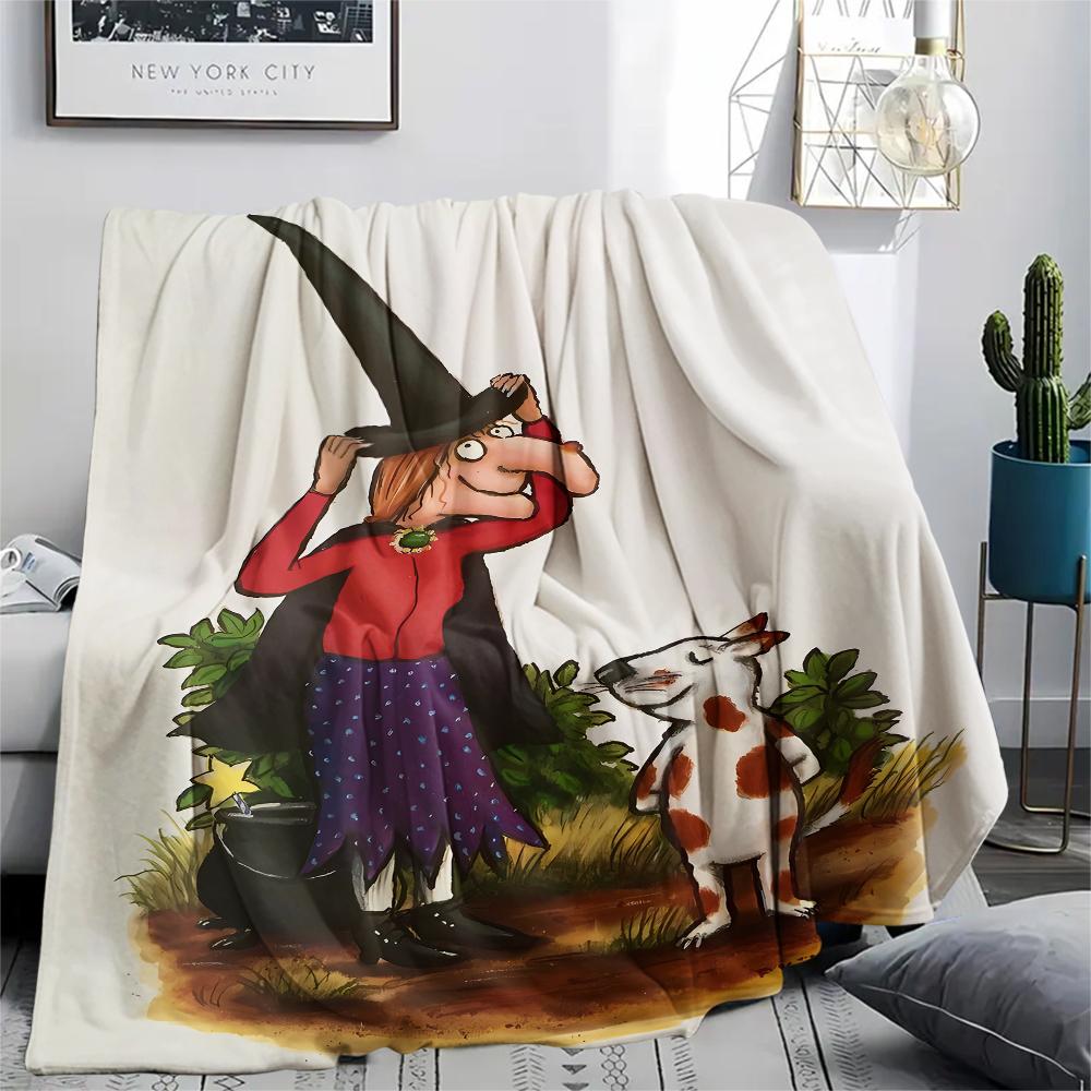 Room onthe Broom Fraggle Rock Print Flannel Blanket,High quality Comfortable for All Seasons,Home Decor,Warmth and Comfort,Perfect for Christmas Gifts