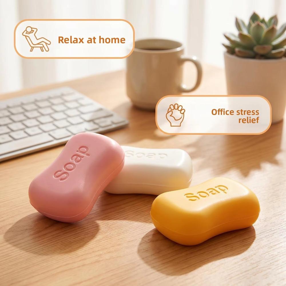 Slow Rebound Squishy Fidget Toy Realistic Soap Shape Decompression Pinch Toy Home Office