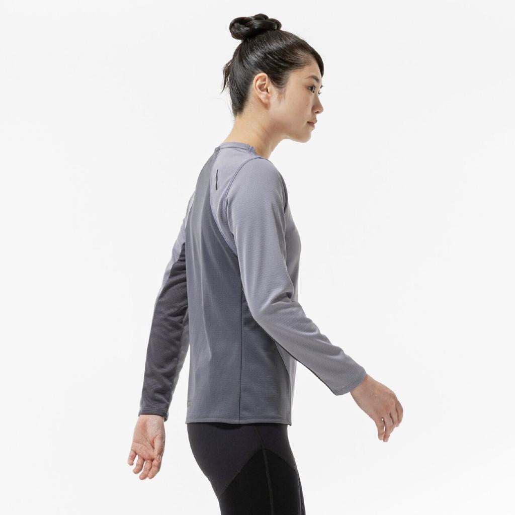 Mizuno Women's Thermal Charge Breath Thermo Shirt (Long Sleeve) for Sports and Running, J2MAC703, Quicksilver