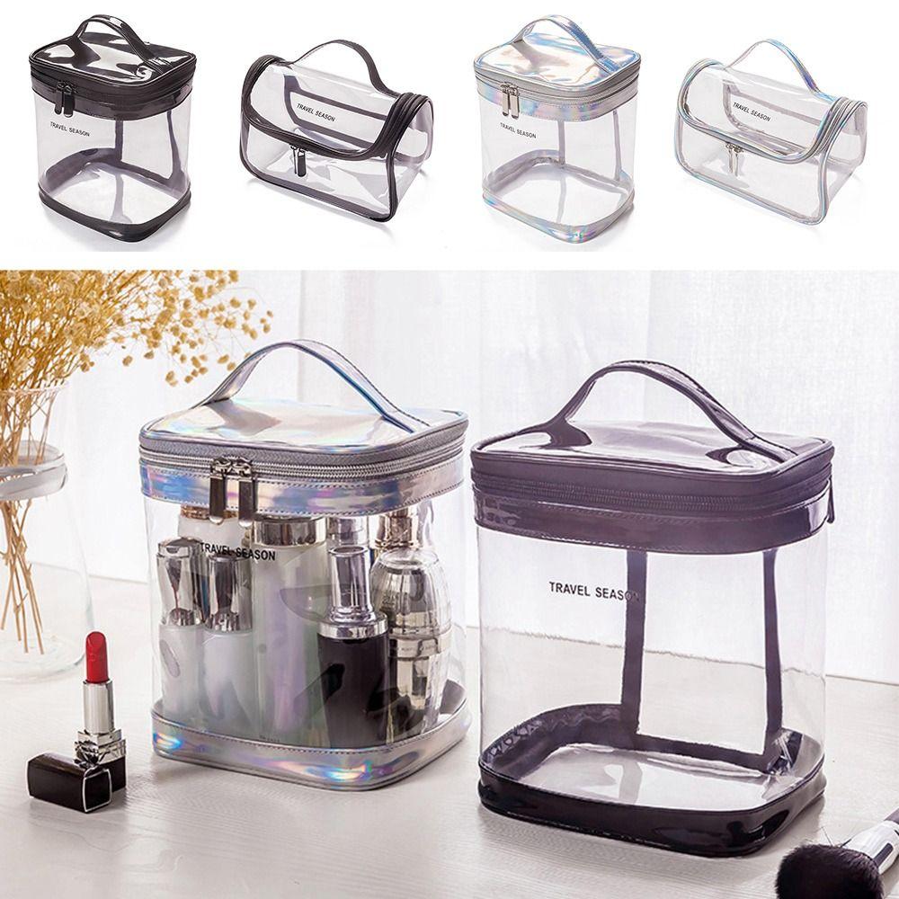 Fashion PVC Cosmetic Bag Large Capacity Travel Organizer Toiletry Bag Multifunctional Storage Transparent Washbag Travel Use