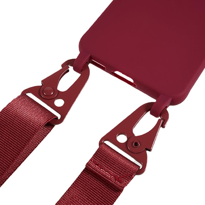 For Samsung Galaxy S23 Matte Soft TPU Case Anti-drop Phone Cover with Wide Lanyard