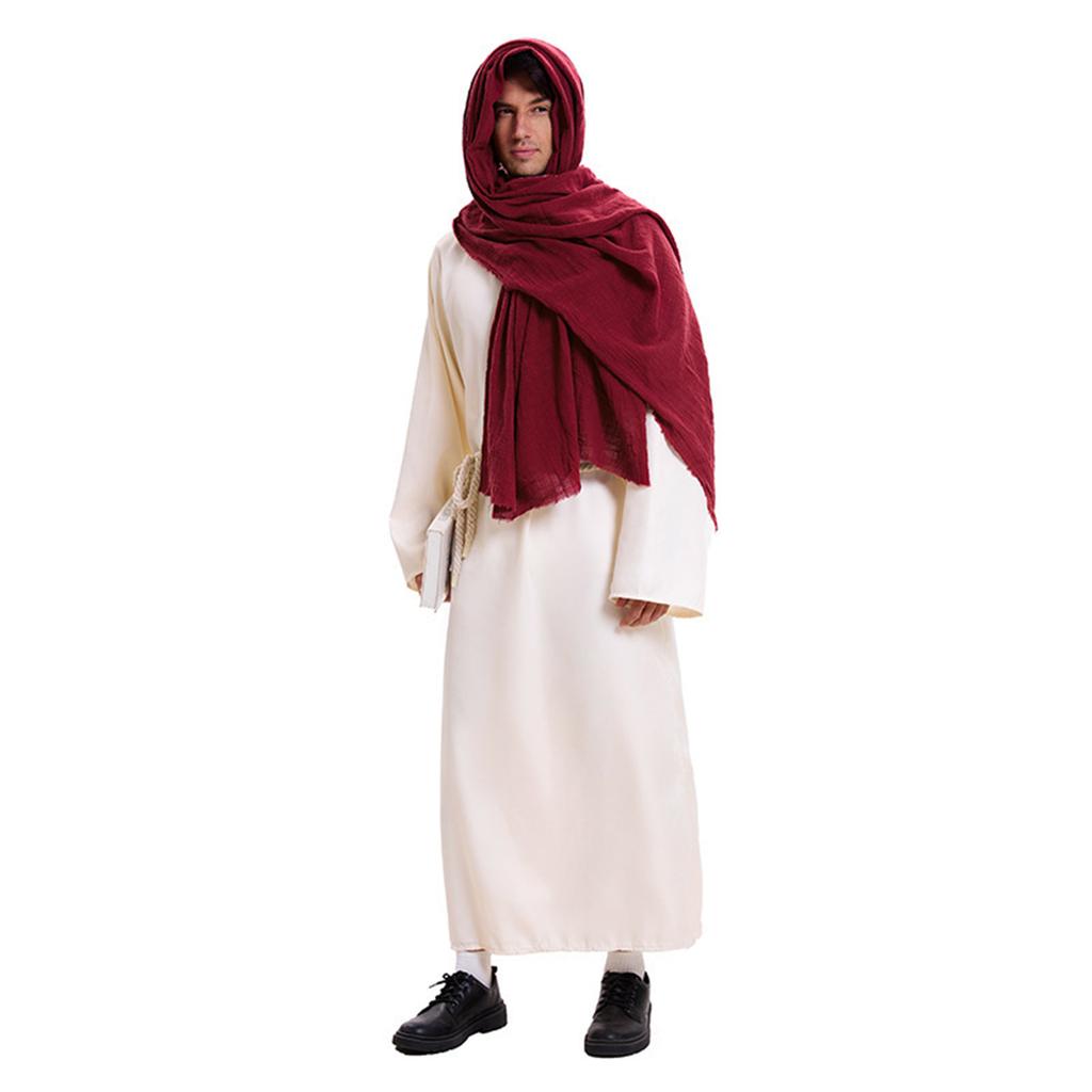 Muslims Dresses Set for Men Long Sleeve Dubai Shirt Kaftan Thobe Robe Gown Straight Leisure Race Style Clothing Thobe