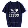 Summer Printed Jesus Saved My Life T Shirts I Belong To Jesus Tshirts Cotton Short Sleeve Christ Religion Christian Faith Tops