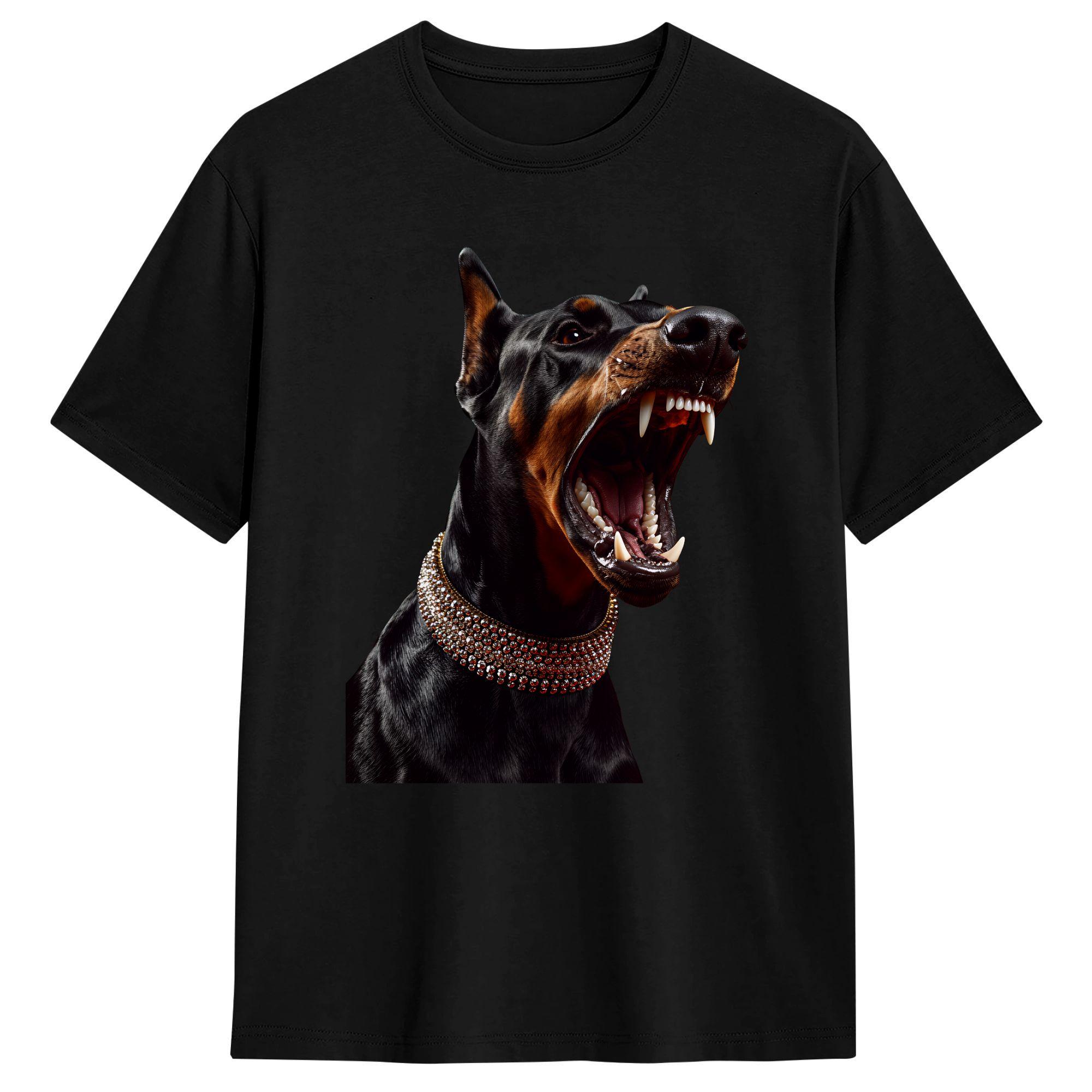 

Howling Doberman Men T Shirt Funny Tees Short Sleeve O Neck T-Shirt 100% Cotton 6XL Clothes S разноцветный