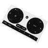 Car Radio Stereo Worn Peeling Button Kit Decals Stickers For Fiat 500 2011-2016