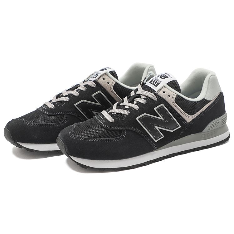 New Balance 574 Core Pack - Black Grey Unisex Sneakers White ML574EVB