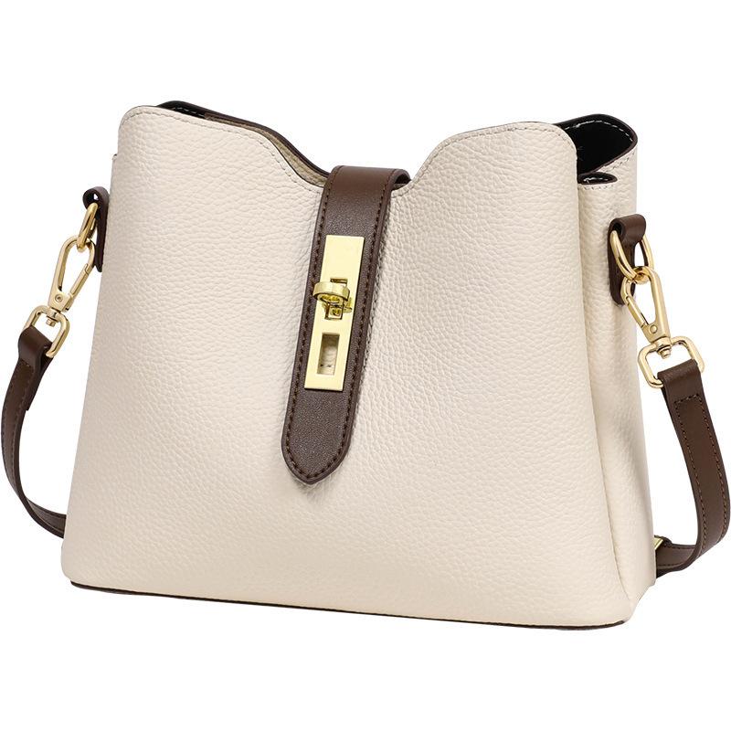 

Сумка 2025 новая сумка-ведро портативная сумка-мессенджер модная нишевая легкая роскошная сумка через плечо кожаная женская сумка багаж