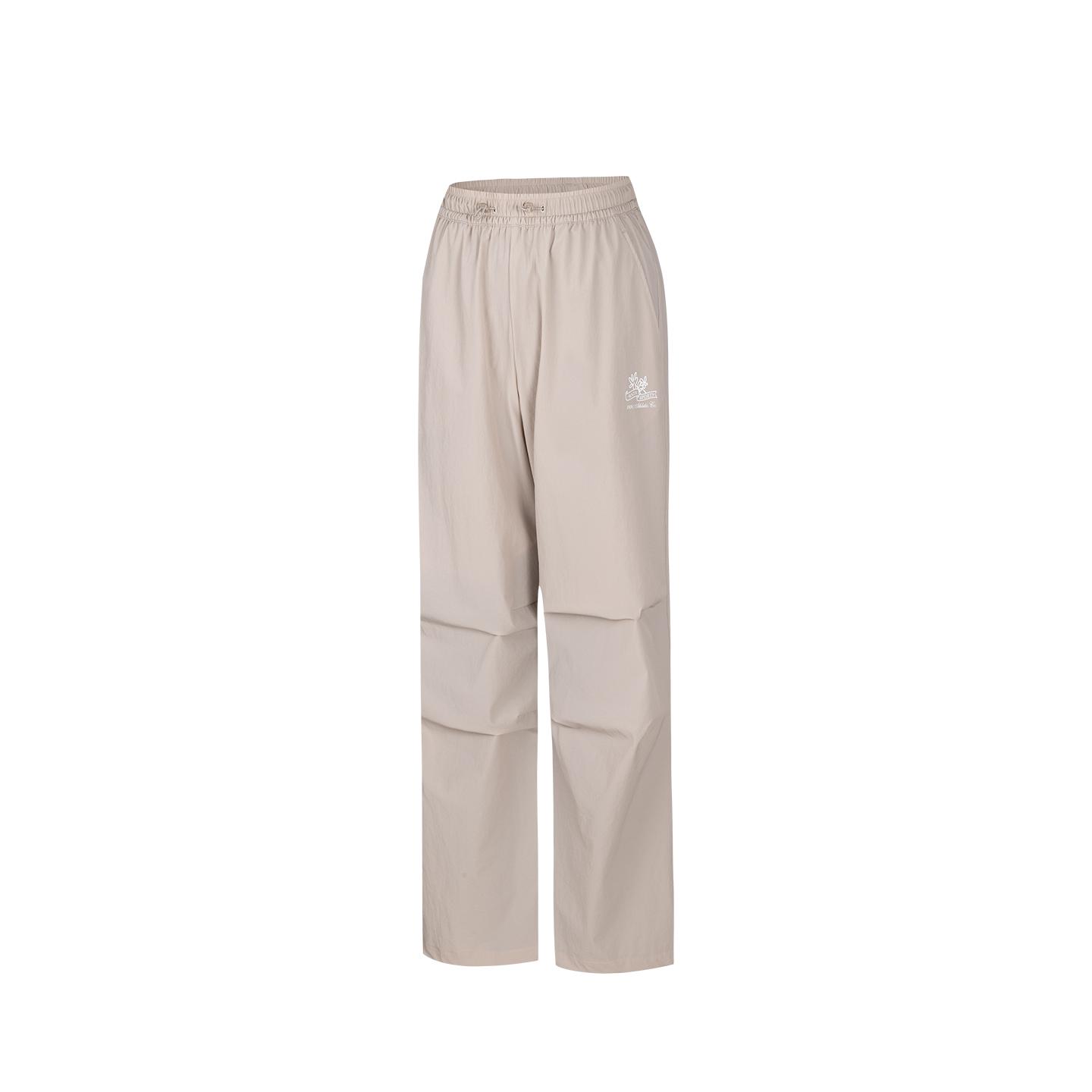 Anta Sports Retro Lifestyle Series Woven Long Pants Women bottoms Light-Wood-Gray 162628502-1 S