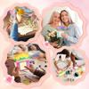 Unfinished Wooden Picture Frame Flower Mother's Day Frame Creative Craft Poster Frame  Home Decor