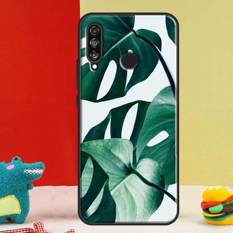 Tropical Monstera Leaves For Huawei Nova 12i 12s 11i 5T 9 10 SE Y91 Y90 Y60 Y70 Y72 Y61 P60 Pro P20 P40 P30 Lite Case