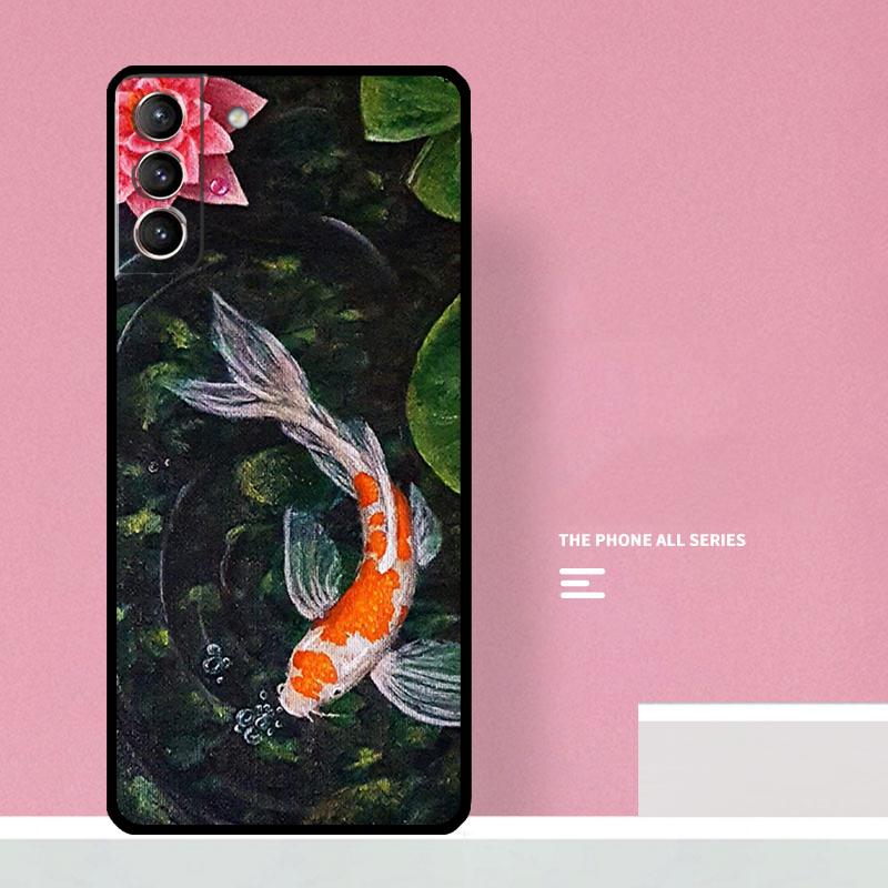 Koi Fish Carp Phone Case For Samsung Galaxy S25 S26 Ultra S20 S21 S22 S23 S24 Plus S10 S25 FE Cover Coque