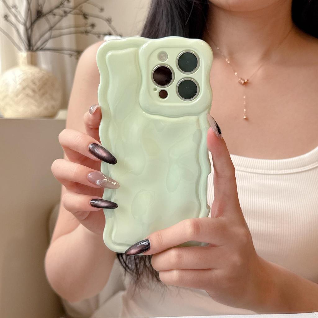 Custodia Morbida Macaron Colore Solido INS per iPhone 16 Pro Max/14/13 - Apple 17 Nuovo