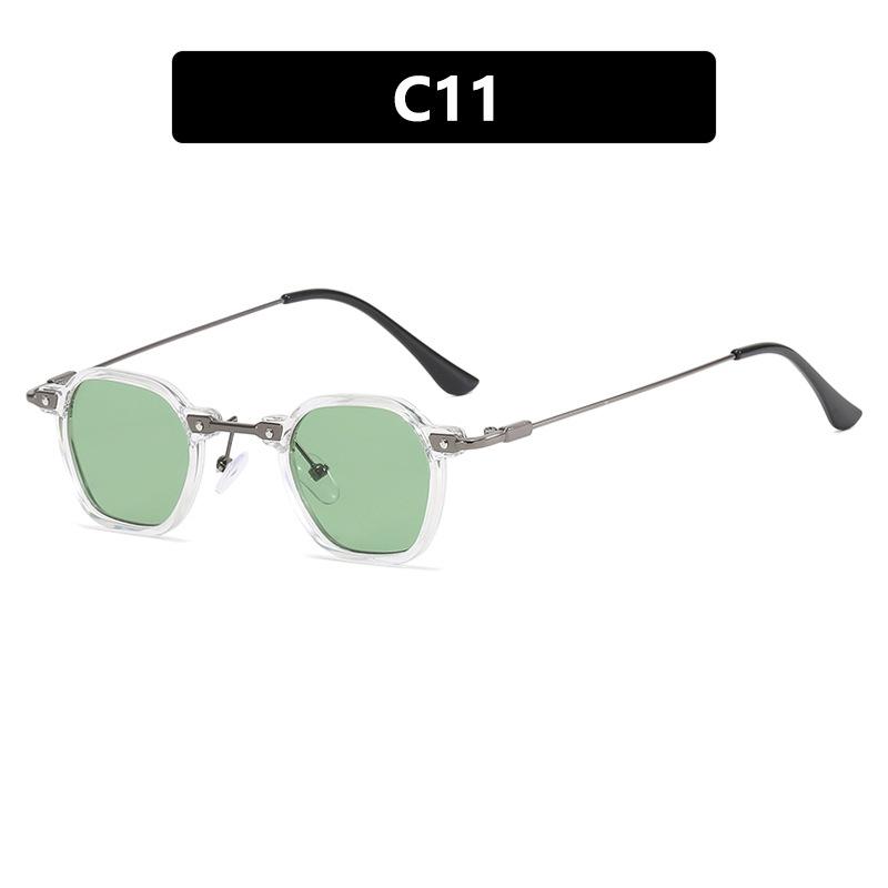 Small Frame Retro Sunglasses Sunglasses Fashion Polygonal Metal Sunglasses