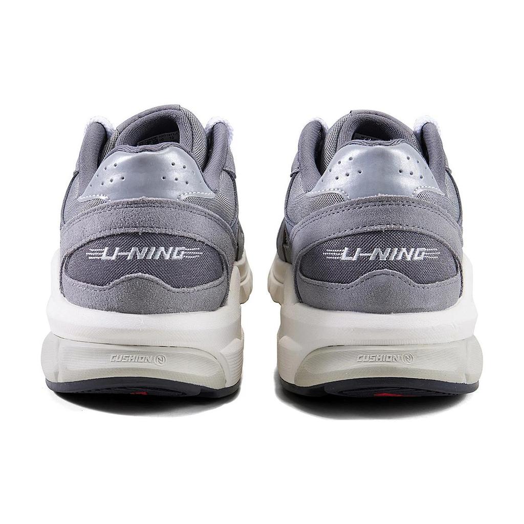 New LiNing Furious Rider Runner Wear Resistant Low Top Casual Shoes Men's Gray White AZGT011-1