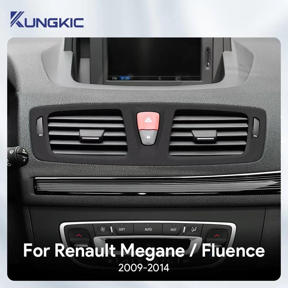 For Renault Megane RS 2009 2010 2011 2012 2013 2014 2015 Top Suede Trim LHD RHD Sticker Car Center Console Air Vent Trim