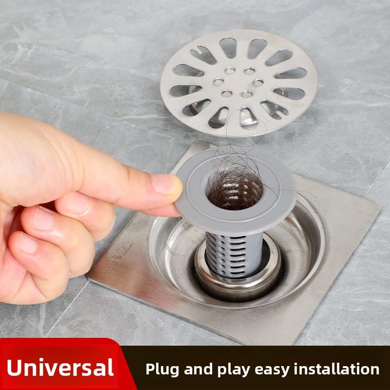 Bathroom Floor Drain Filter Anti-hair Floor Drain Cover Kitchen Sewer Anti-insect Anti-clogging Filter