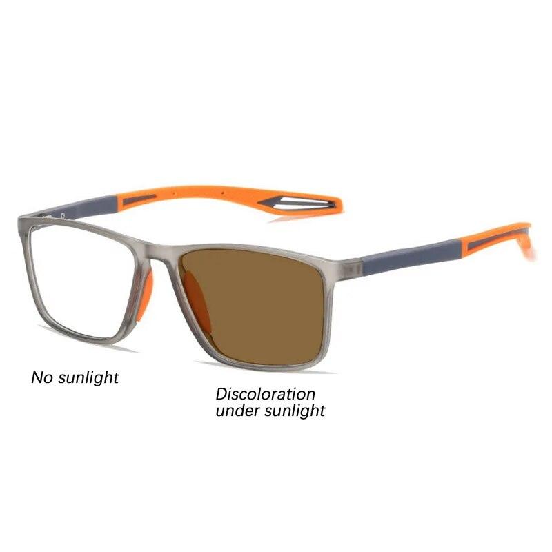 Fashion Photochromic Myopia Glasses Square Classic Women Men Glasses Anti Blue Light Sun Glasses Sports Eyewear Myopia Glasses