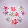 Hot Selling 100Pcs Transparent Resin Flower Cabochons Flat Back Floral Beads Slime Charms Ornaments for Scrapbooking DIY Crafts
