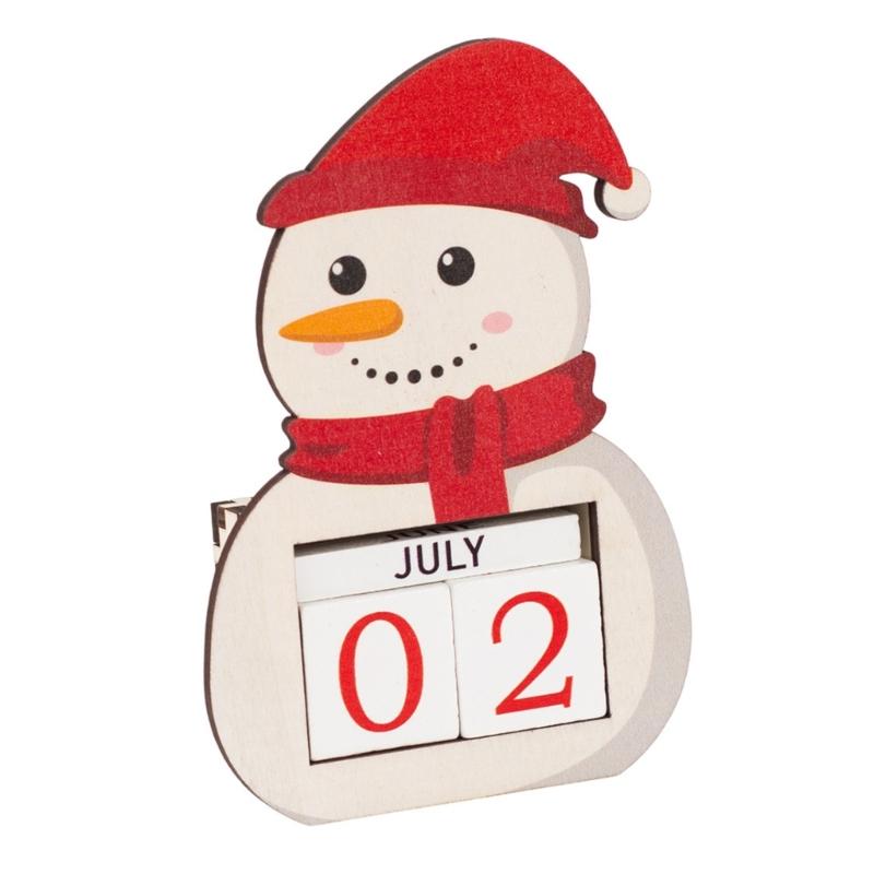 Christmas Calendar Wood Design Festival Table Decoration Countdown Calendar with Numbered Days
