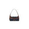 New Lee Fabric Shoulder Bag, Underarm Handbag Regular Women's Dark Blue & Brown/Light Blue & White LE250249M
