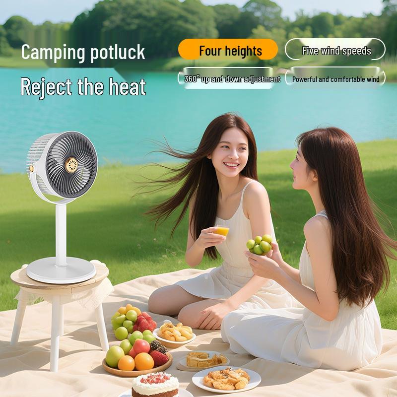 USB Floor Standing Circulator Fan with Remote, Aroma Function, and Voice Control – High Power Desktop Turbine Convection Electric Fan.