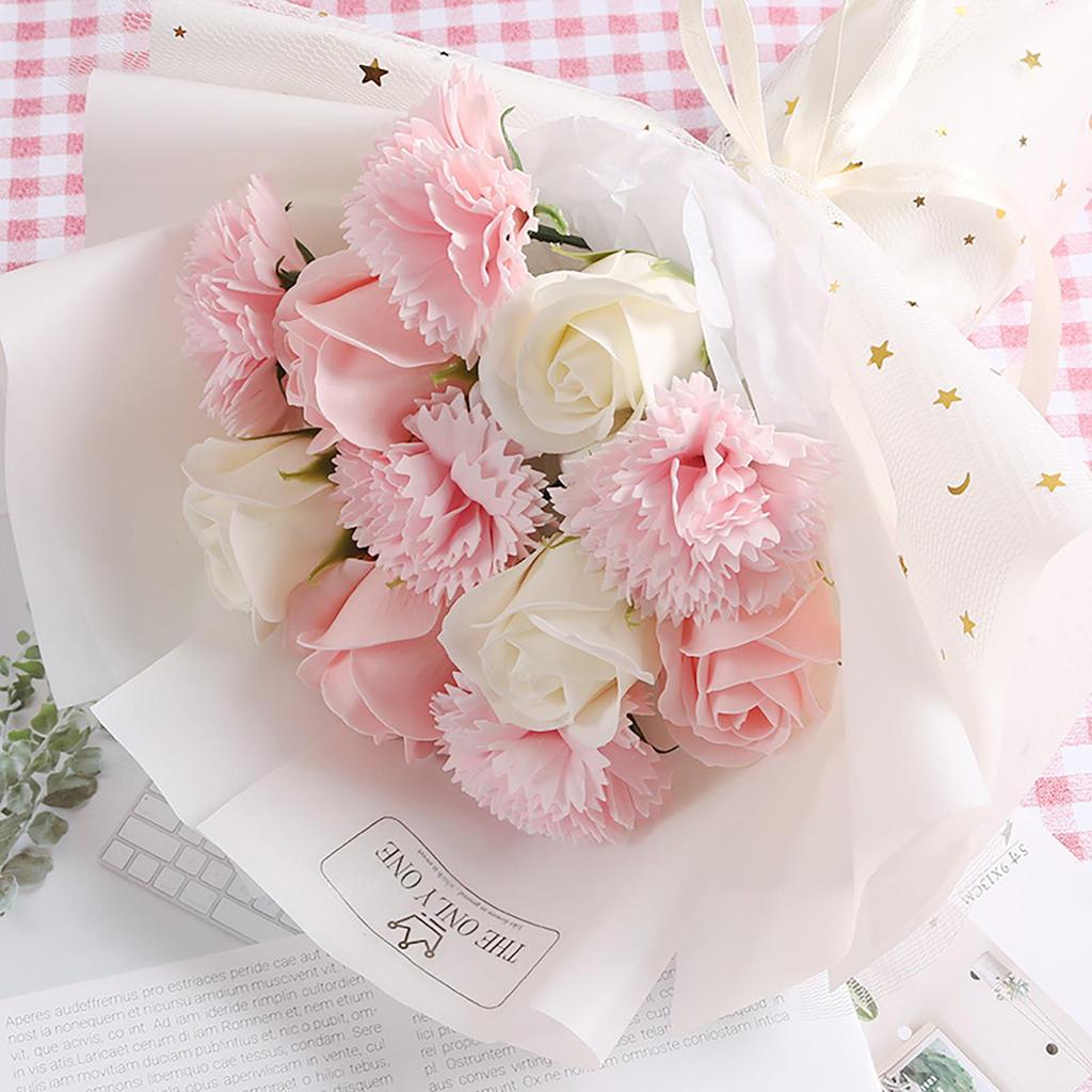 Preserved Flower  Carnation Soap Bouquet Rose Flower Mother's Day Gift