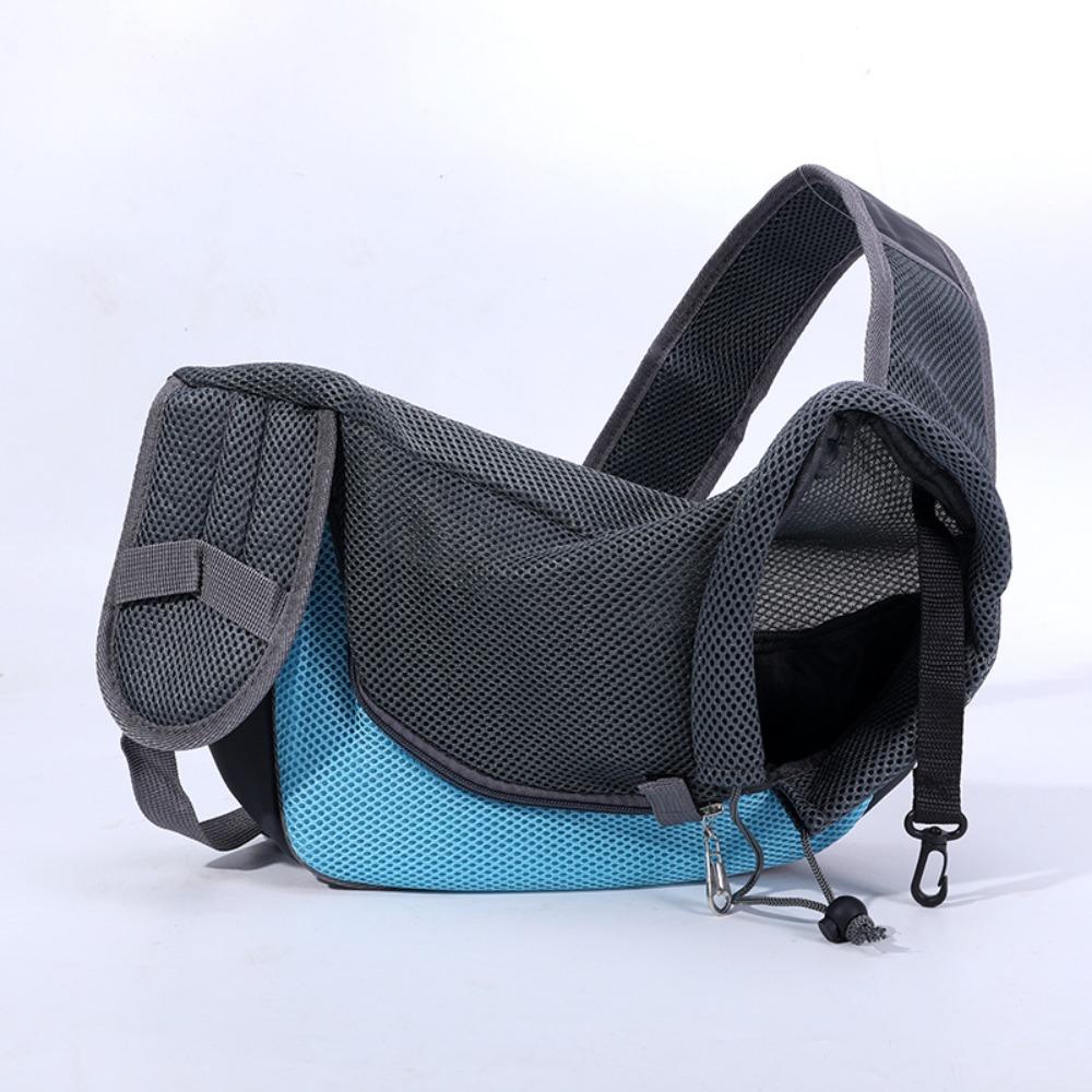 Breathable Mesh Pet Carrier Backpack Oxford Material Crossbody Design Pet Travel Bag Shoulder Strap Handbag Style