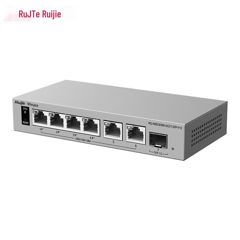 Ruijie RG-NBS3000-6GT1SFP-P-E 6-Port Gigabit POE Managed Switch