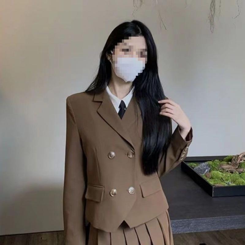 2025 College-Stil Rock & Blazer Set: Damen Casual Street Fashion, Frühling/Herbst Spandex Anzug