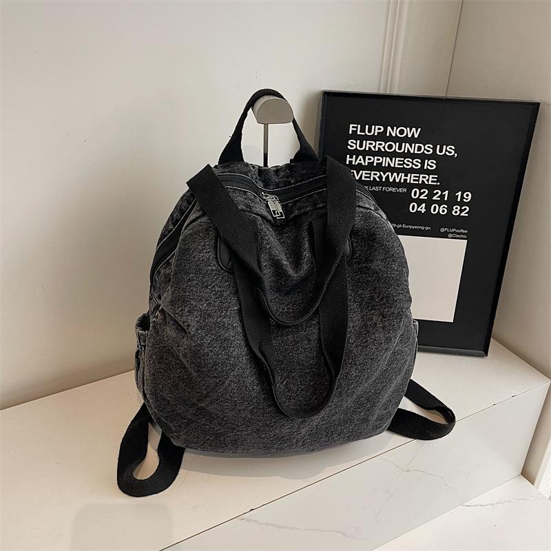 Denim Backpack Women's Large Capacity Shoulder Bag Travel Backpack