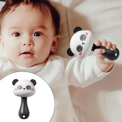 Schönes Babyrassel-Spielzeug mit Panda-Motiv, Musik-Maracas, fördert die Früherziehung, sicher und leicht zu reinigen, Kinderzimmerdekoration