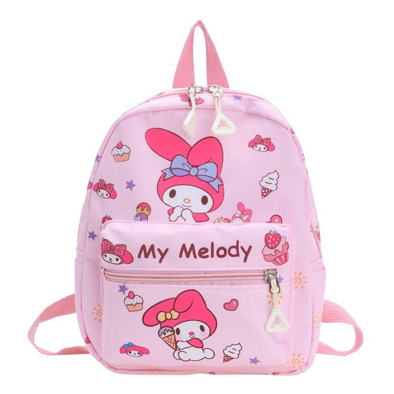 Hello Kitty Kuromi Cinnamoroll My Melody Printed Children Backpack For Daily Use