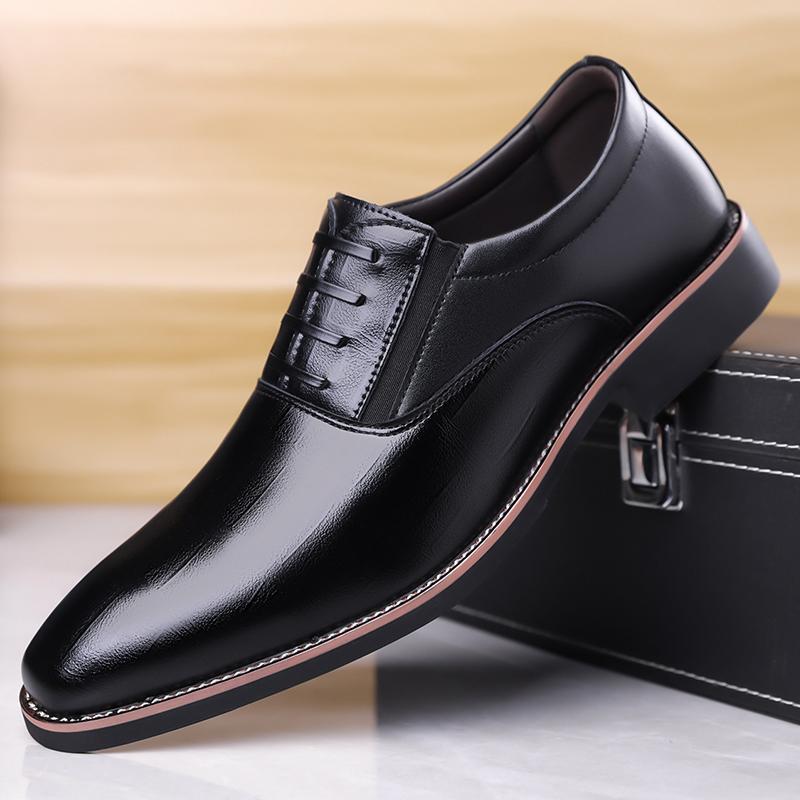 

Fashion Formal Oxfords Footwear New Fashion Male Wedding Dress Shoes Elegantes Formal Dress Shoes for Men Casual Leather Business Shoes 44 чёрный