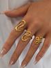 Stainless Steel Gold Color Rings for Women Men 2025 Colorfast Popular Party Personalized Exaggerated Charms Jewelry Gifts