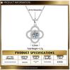 S925 Sterling Silver Four-Leaf Clover Necklace with Moissanite Pendant for Women - Colorfast Clavicle Chain, 1 Carat.
