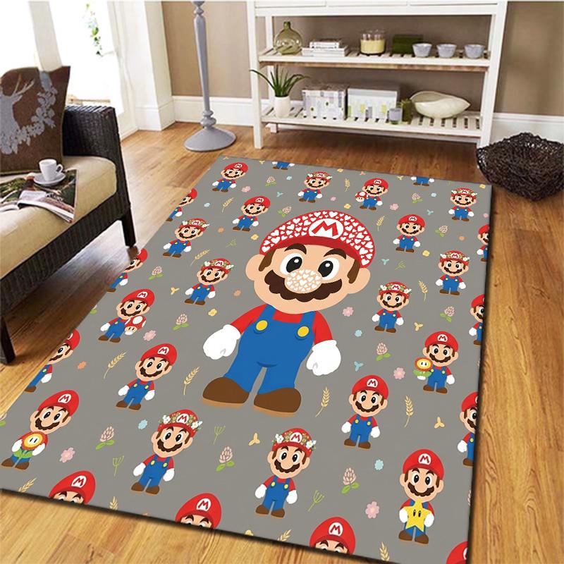 Super Mario Carpet Rug For Living Room Bedroom Home Sofa Decoration Kids Play Nonslip Floor Mat