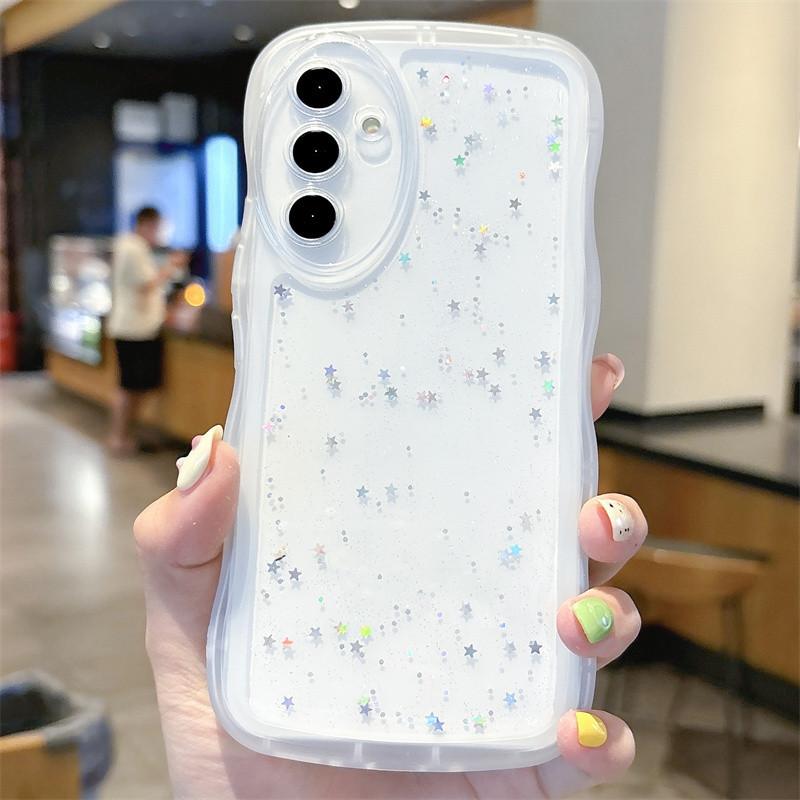 

Подходит для Samsung S24ultra Epoxy S22 Чехол для мобильного телефона Note20 Glitter S23 Прозрачный A15 Simple A25 Новая модель Samsung A05