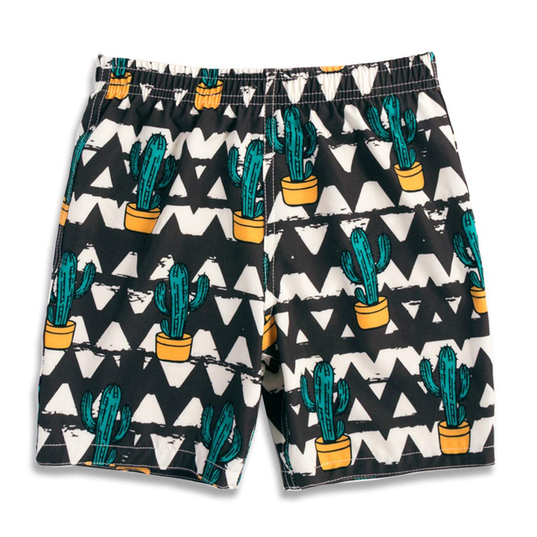 

Плюшевые шорты для серфинга для детей, мальчиков, юниоров, купальники, карманы, на подкладке, защита, kids390-B (Кактус B, 110 см)