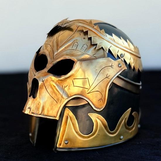 Handmade Steel Monkey Skull Helmet Medieval Knight Cosplay Prop
