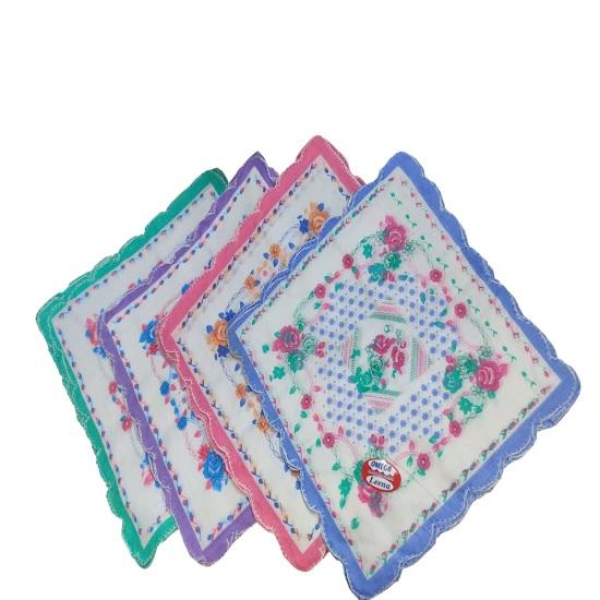 

@ Premium Printed Cotton Women s Handkerchief Multicolor 12 Pcs