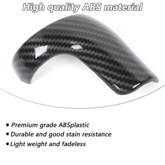 Gear Shift Knob Head Cover Trim Bezels For Chevrolet Camaro 2016+ Carbon Fiber