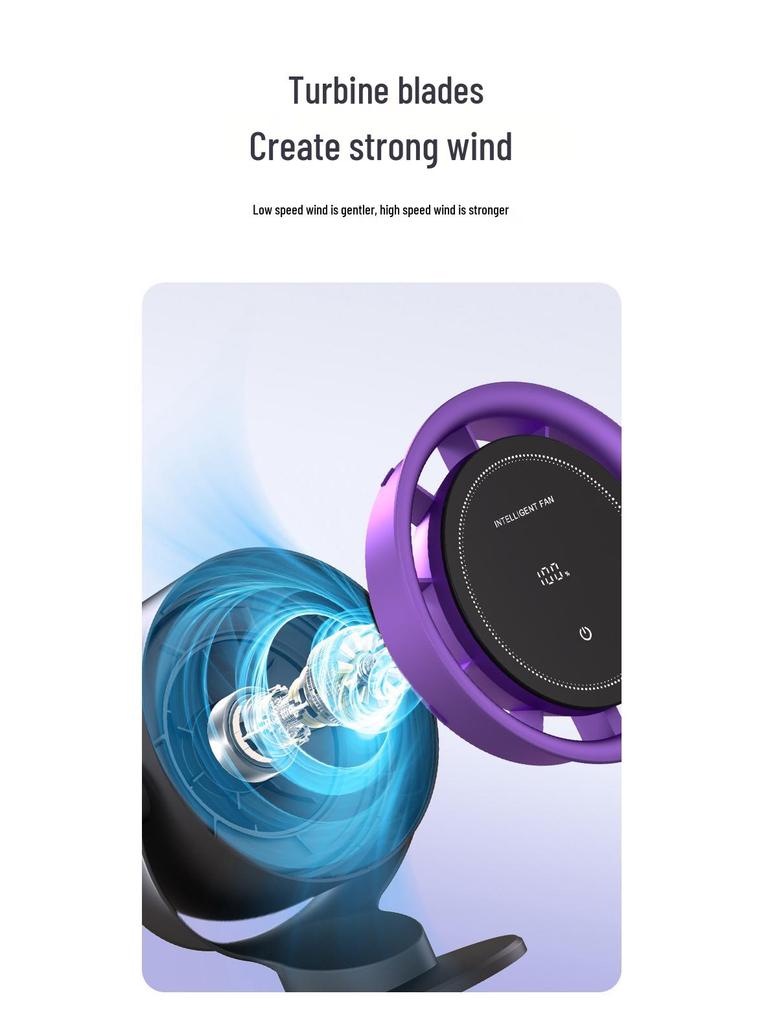High-Speed Bladeless USB Charging Desktop & Wall-Mounted Silent Fan
