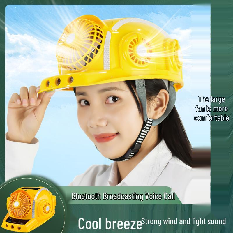 Casco de Seguridad Refrigerante Solar con Ventilador y Protección Solar