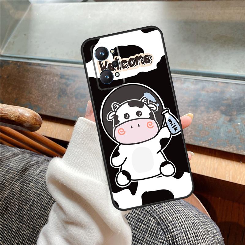 Milk Cow Skin Print Luxury Case For Realme 13 Pro Plus 11 12 14  C71 C75 C55 C51 C53 C25 C63 C61 C65 C67 GT6 GT7 15 Pro