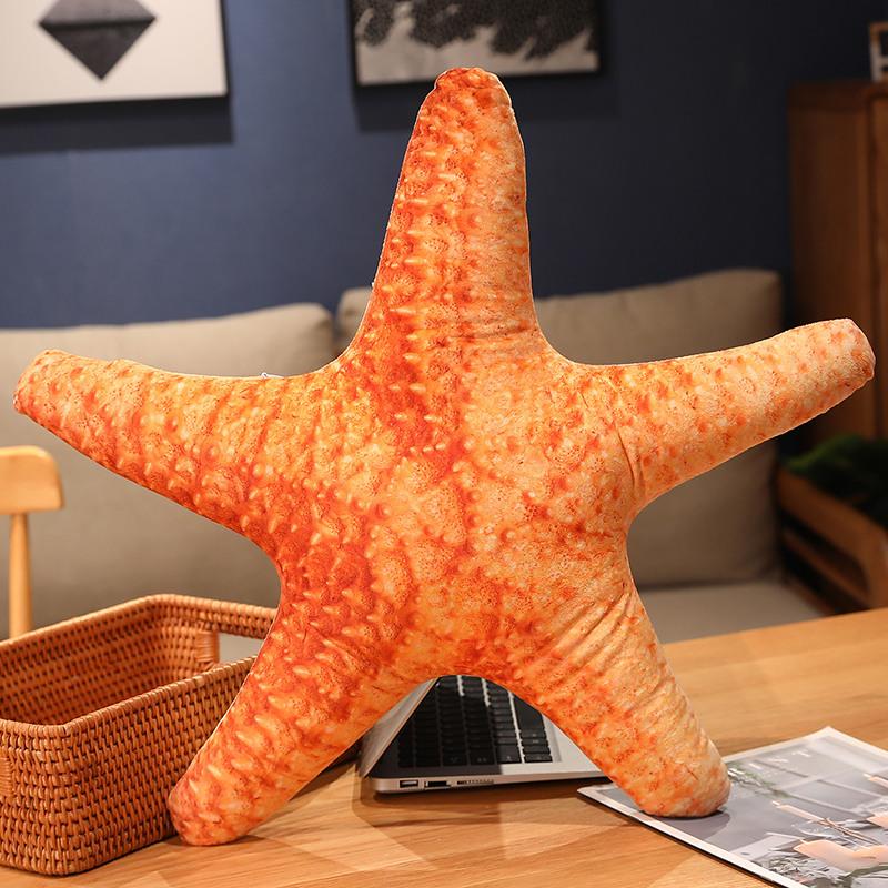 50X40Cm Simulated Shell Pillow Conch And Starfish Stuffed Plush Toys Home Bedroom Sofa Cushion For Lumbar Support
