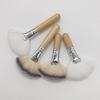 4Pcs Facial Fan Brush Wooden Handle Women Makeup Brush Soft Fluffy Bristles Esthetician Facial Mud Clay Applicator Brush Tools